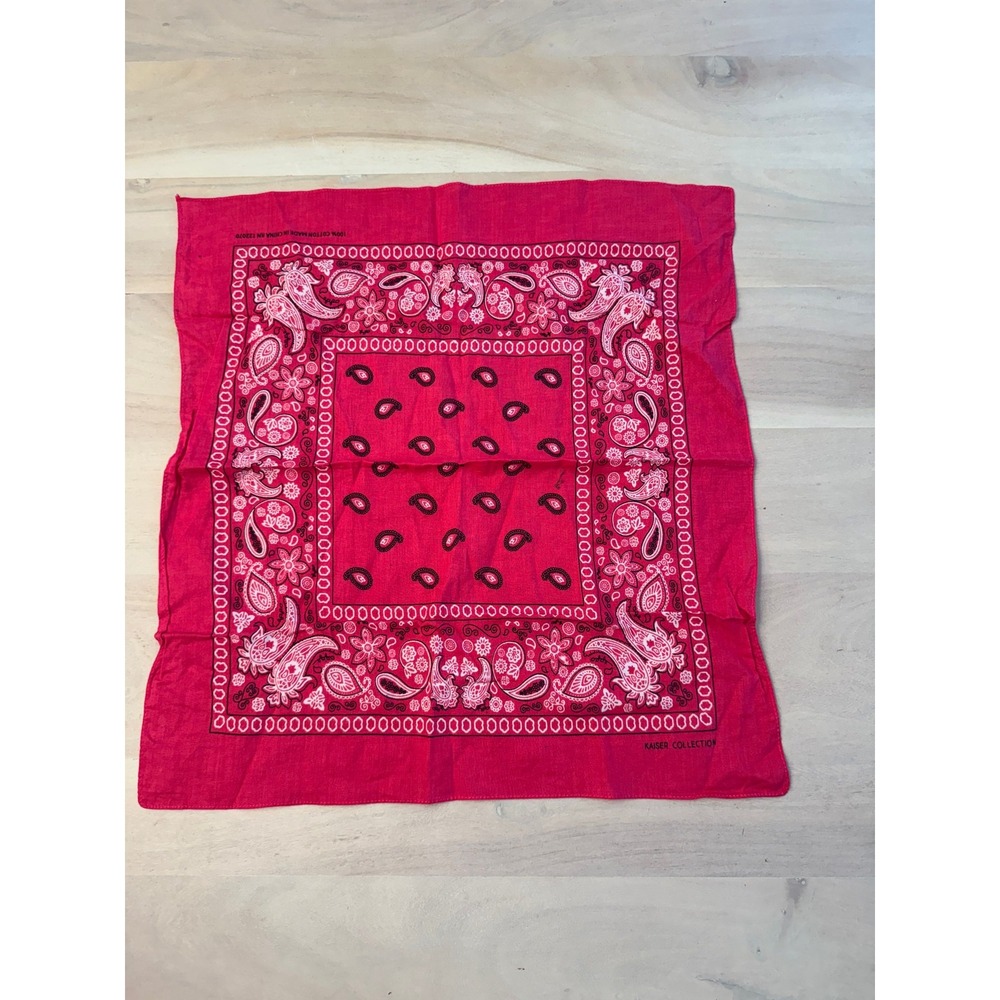 Kaiser Collection Red Paisley Bandana 100% Cotton Classic Print Scarf Face Cover